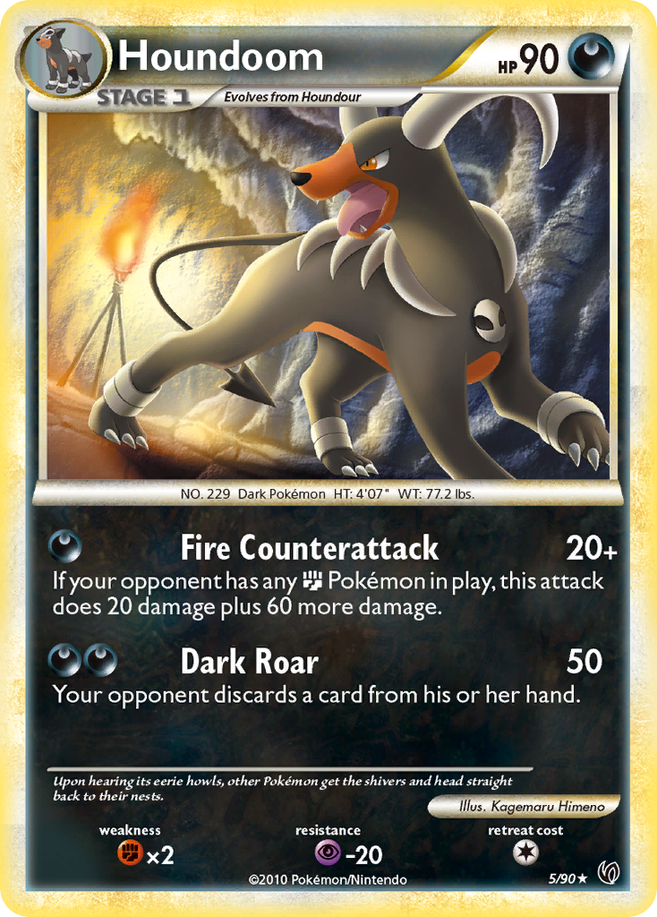 Houndoom (5/90) [HeartGold & SoulSilver: Undaunted] | Jomio and Rueliete's Cards and Comics