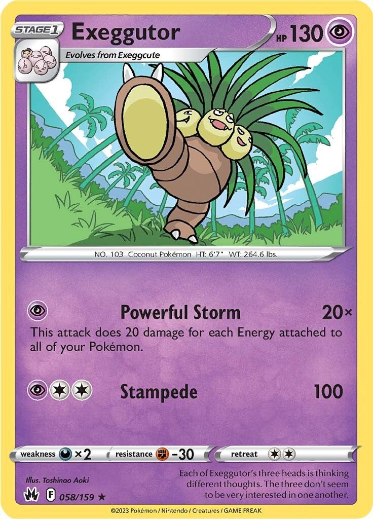 Exeggutor (058/159) [Sword & Shield: Crown Zenith] | Jomio and Rueliete's Cards and Comics