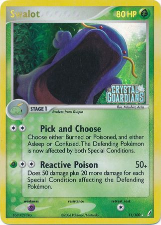Swalot (11/100) (Stamped) [EX: Crystal Guardians] | Jomio and Rueliete's Cards and Comics