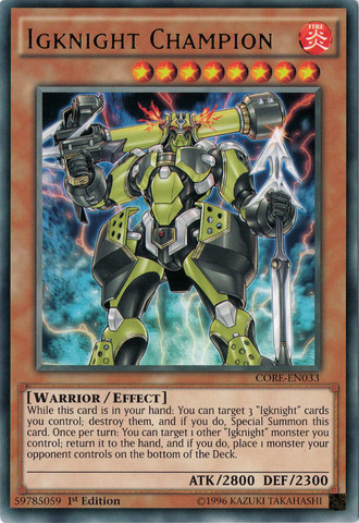 Igknight Champion [CORE-EN033] Rare | Jomio and Rueliete's Cards and Comics