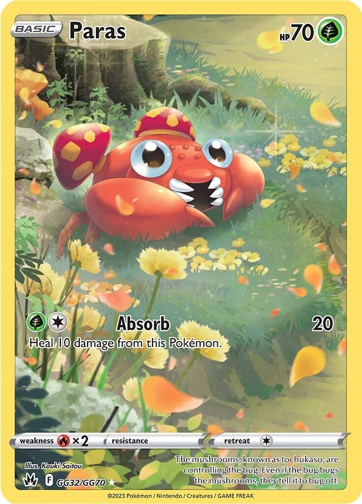 Paras (GG32/GG70) [Sword & Shield: Crown Zenith] | Jomio and Rueliete's Cards and Comics