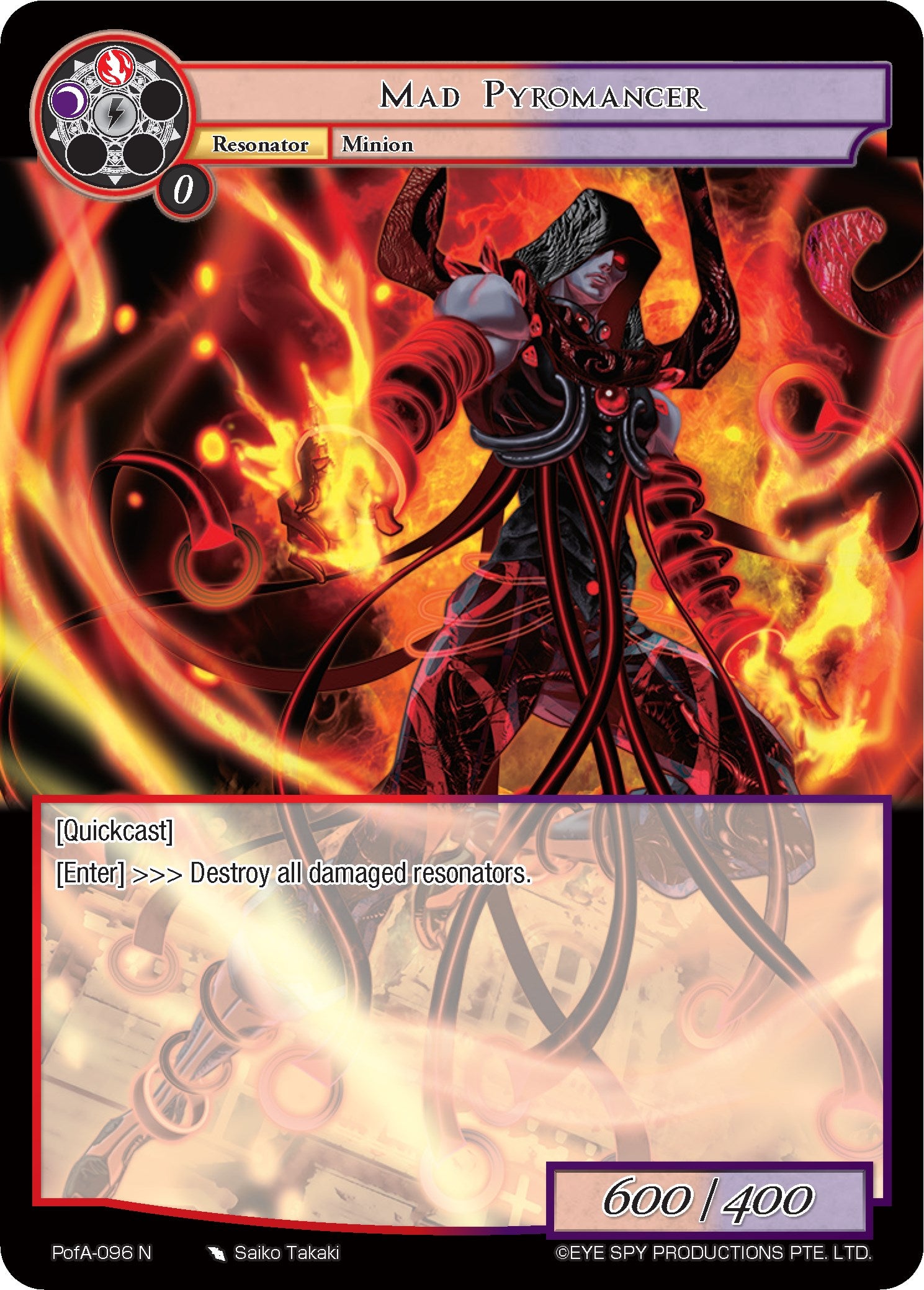 Mad Pyromancer (PofA-096) [Alice Origin IV: Prologue of Attoractia] | Jomio and Rueliete's Cards and Comics