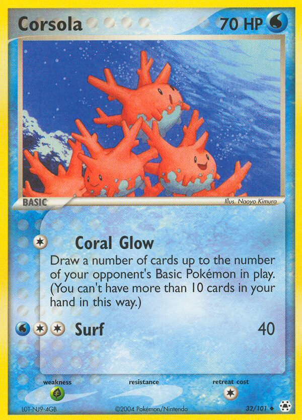 Corsola (32/101) [EX: Hidden Legends] | Jomio and Rueliete's Cards and Comics
