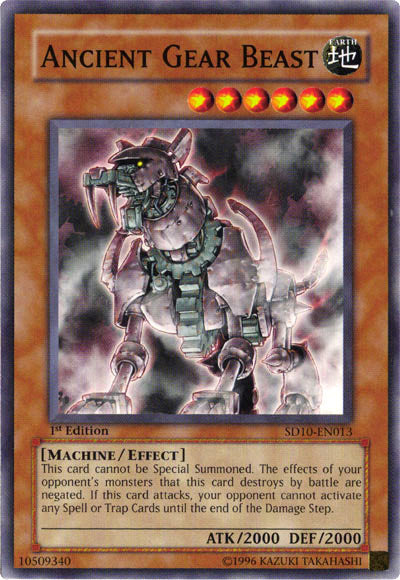 Ancient Gear Beast [SD10-EN013] Common | Jomio and Rueliete's Cards and Comics