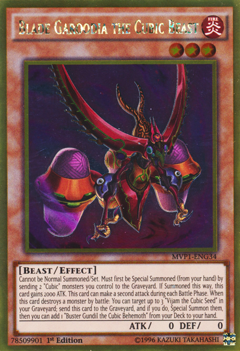 Blade Garoodia the Cubic Beast [MVP1-ENG34] Gold Rare | Jomio and Rueliete's Cards and Comics