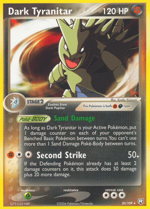 Dark Tyranitar (20/109) [EX: Team Rocket Returns] | Jomio and Rueliete's Cards and Comics