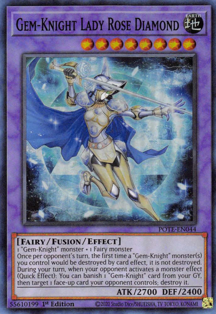 Gem-Knight Lady Rose Diamond [POTE-EN044] Super Rare | Jomio and Rueliete's Cards and Comics