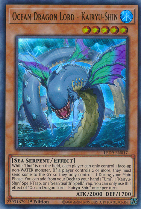 Ocean Dragon Lord - Kairyu-Shin [LED9-EN017] Ultra Rare | Jomio and Rueliete's Cards and Comics