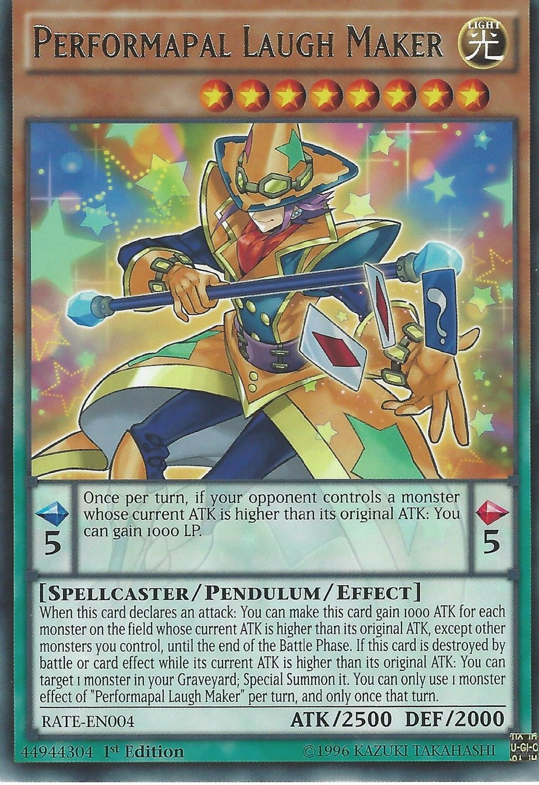 Performapal Laugh Maker [RATE-EN004] Rare | Jomio and Rueliete's Cards and Comics