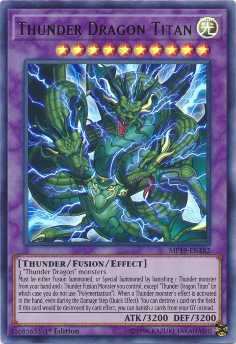 Thunder Dragon Titan [MP19-EN182] Ultra Rare | Jomio and Rueliete's Cards and Comics