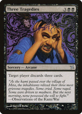 Three Tragedies [Betrayers of Kamigawa] | Jomio and Rueliete's Cards and Comics