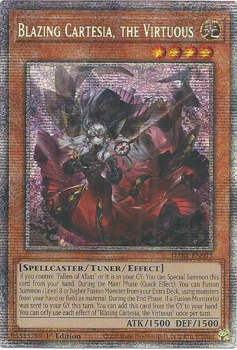 Blazing Cartesia, the Virtuous [DABL-EN011] Starlight Rare | Jomio and Rueliete's Cards and Comics