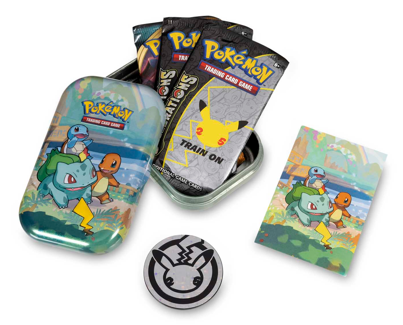 Celebrations: 25th Anniversary - Mini Tin (Kanto) | Jomio and Rueliete's Cards and Comics