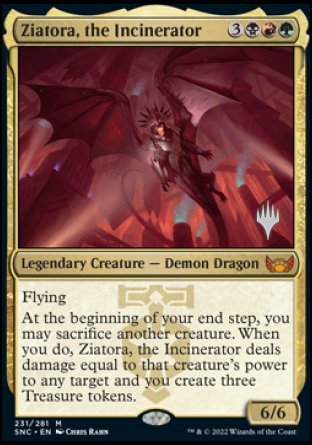 Ziatora, the Incinerator (Promo Pack) [Streets of New Capenna Promos] | Jomio and Rueliete's Cards and Comics