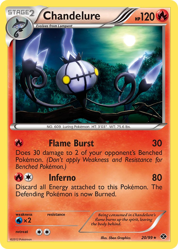 Chandelure (20/99) (Theme Deck Exclusive) [Black & White: Next Destinies] | Jomio and Rueliete's Cards and Comics