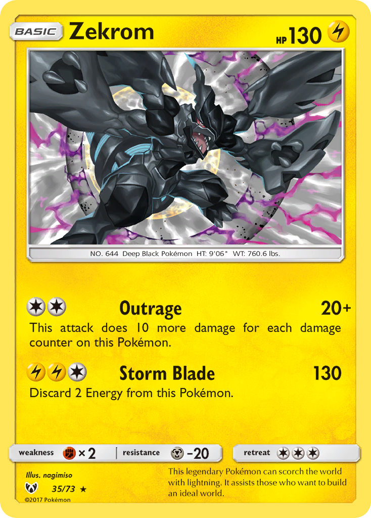 Zekrom (35/73) [Sun & Moon: Shining Legends] | Jomio and Rueliete's Cards and Comics