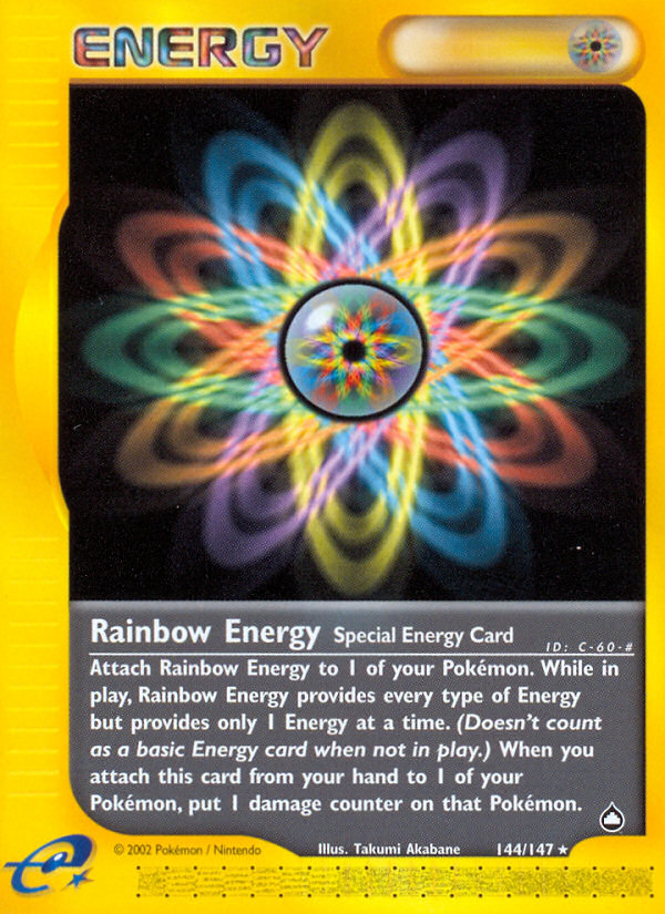 Rainbow Energy (144/147) [Aquapolis] | Jomio and Rueliete's Cards and Comics
