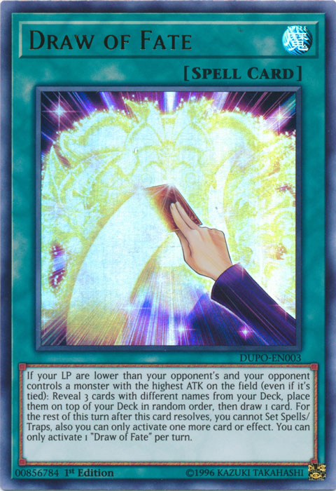 Draw of Fate [DUPO-EN003] Ultra Rare | Jomio and Rueliete's Cards and Comics