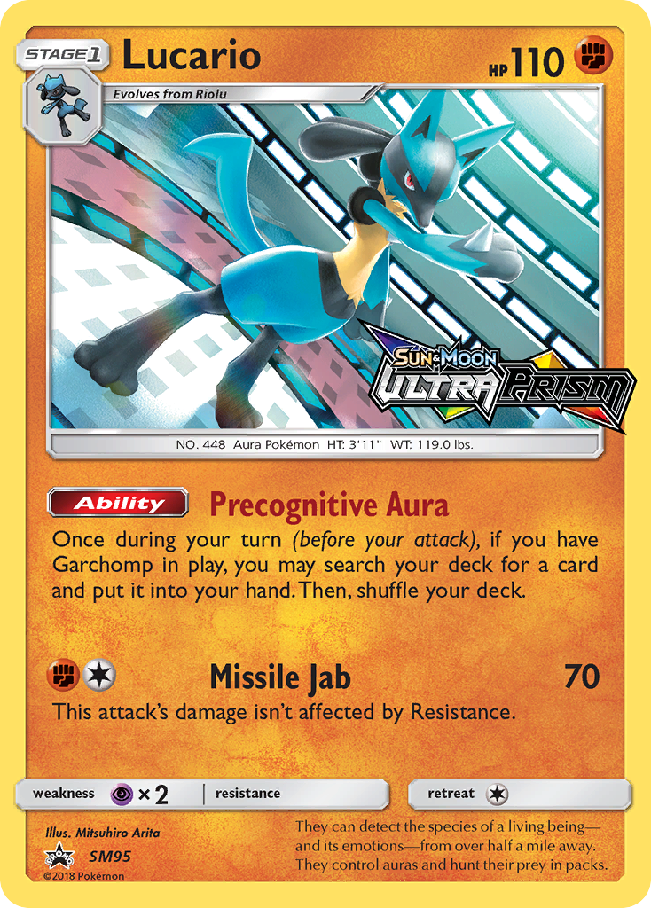 Lucario (SM95) (Prerelease Promo) [Sun & Moon: Black Star Promos] | Jomio and Rueliete's Cards and Comics