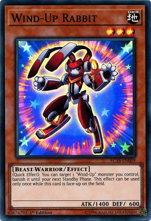 Wind-Up Rabbit [AC18-EN009] Super Rare | Jomio and Rueliete's Cards and Comics