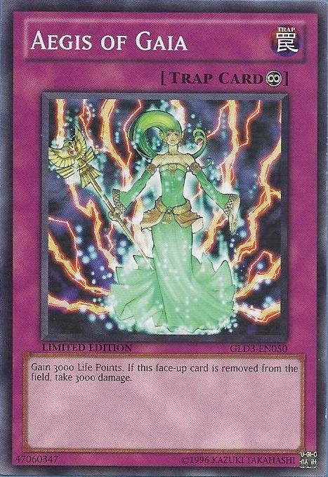 Aegis of Gaia [GLD3-EN050] Common | Jomio and Rueliete's Cards and Comics