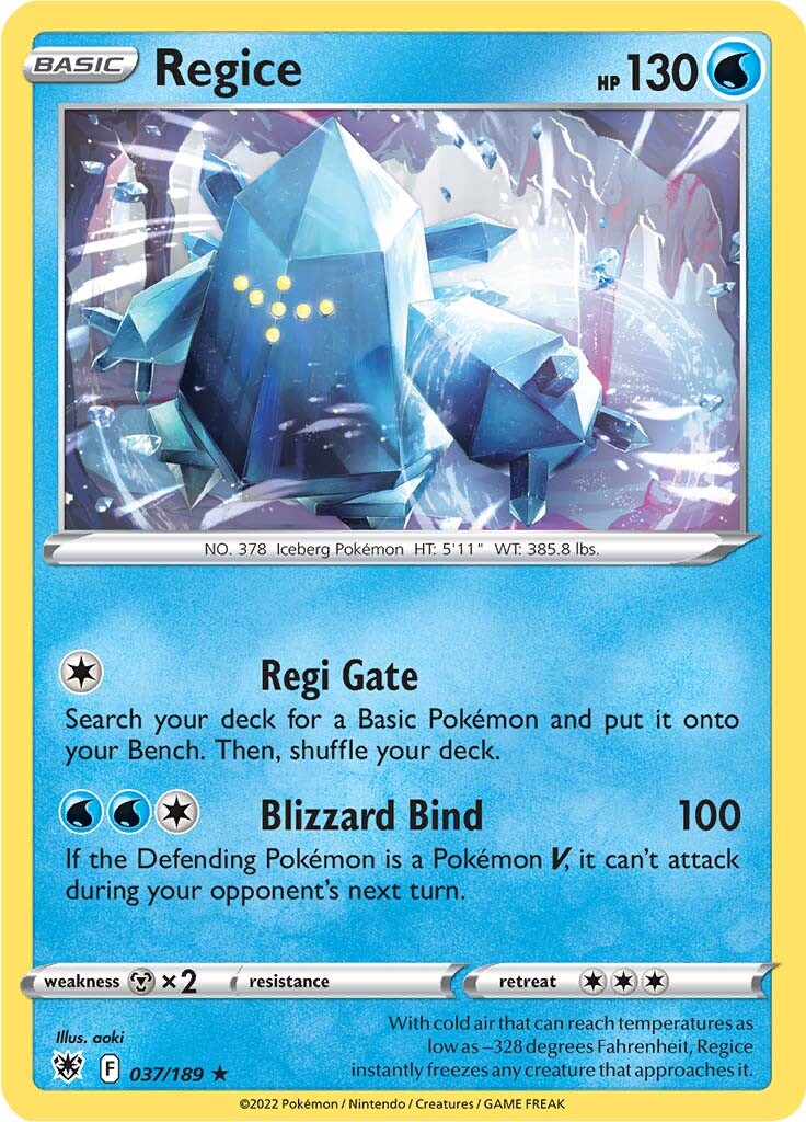 Regice (037/189) [Sword & Shield: Astral Radiance] | Jomio and Rueliete's Cards and Comics