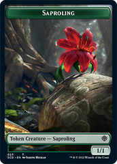 Saproling // Human Warrior Double-Sided Token [Starter Commander Decks] | Jomio and Rueliete's Cards and Comics