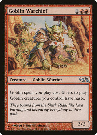 Goblin Warchief [Duel Decks: Elves vs. Goblins] | Jomio and Rueliete's Cards and Comics