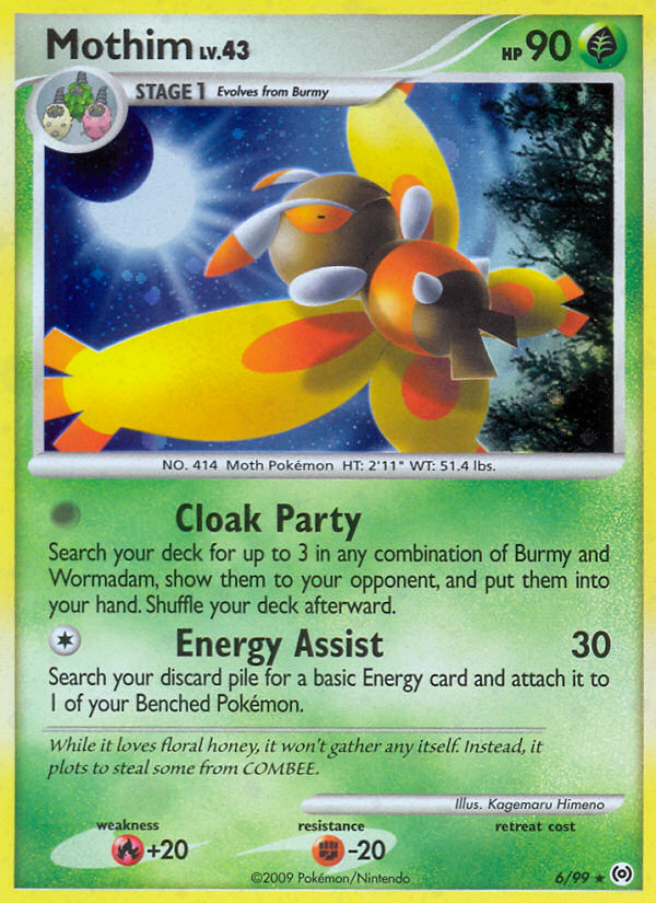 Mothim (6/99) [Platinum: Arceus] | Jomio and Rueliete's Cards and Comics