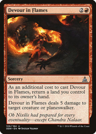Devour in Flames [Oath of the Gatewatch] | Jomio and Rueliete's Cards and Comics