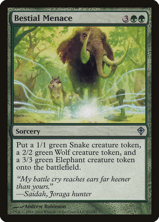 Bestial Menace [Worldwake] | Jomio and Rueliete's Cards and Comics