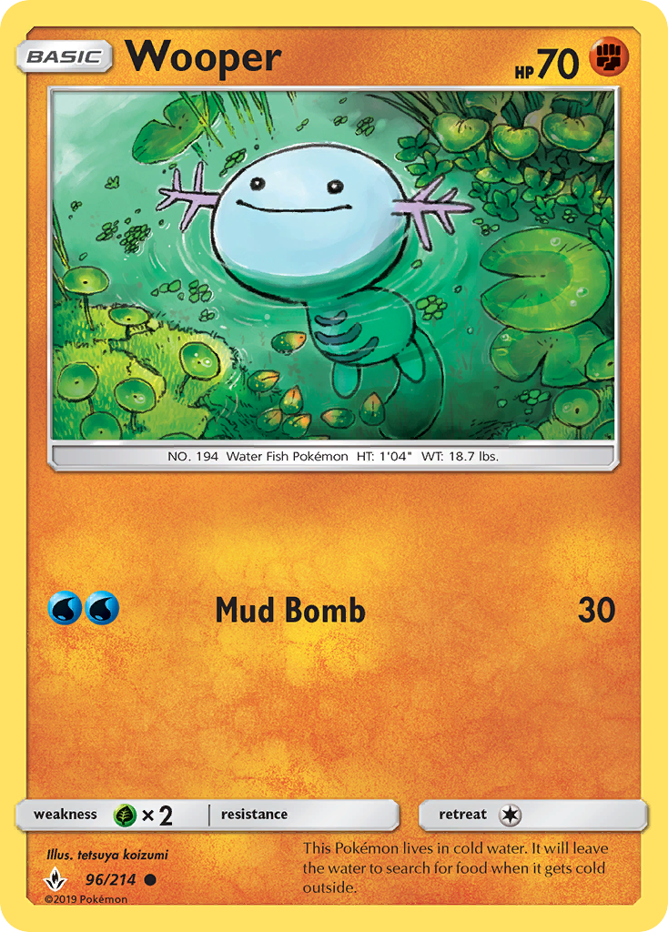 Wooper (96/214) [Sun & Moon: Unbroken Bonds] | Jomio and Rueliete's Cards and Comics