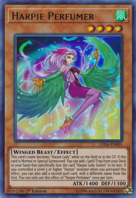 Harpie Perfumer [LED4-EN001] Ultra Rare | Jomio and Rueliete's Cards and Comics