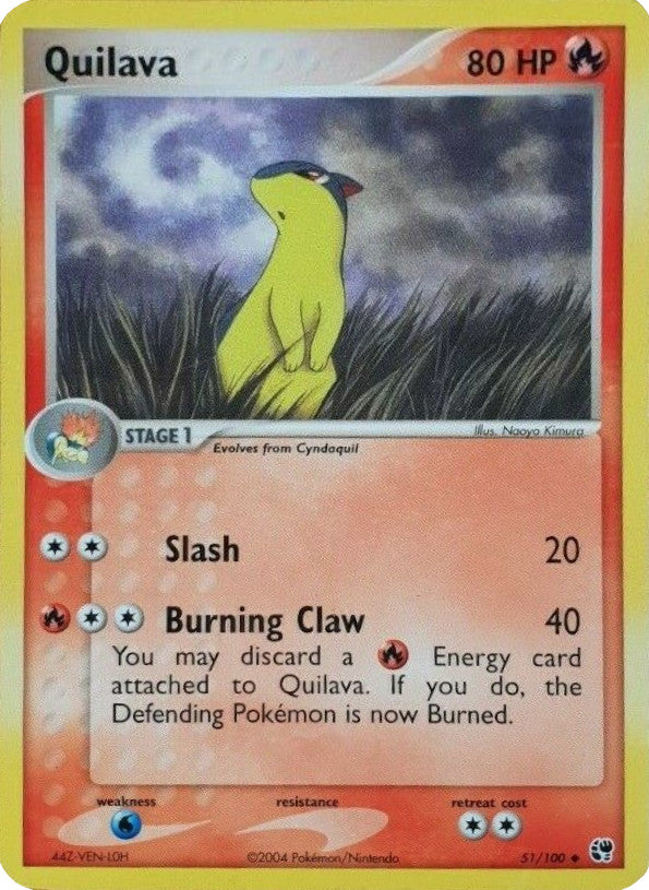 Quilava (51/100) [EX: Battle Stadium] | Jomio and Rueliete's Cards and Comics