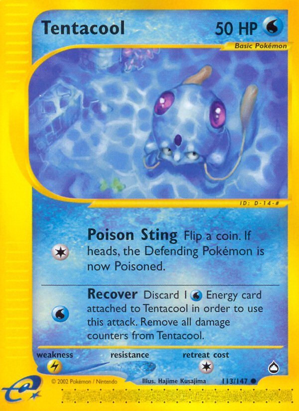 Tentacool (113/147) [Aquapolis] | Jomio and Rueliete's Cards and Comics