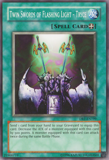 Twin Swords of Flashing Light - Tryce [DR1-EN199] Common | Jomio and Rueliete's Cards and Comics