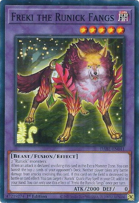 Freki the Runick Fangs [DABL-EN041] Common | Jomio and Rueliete's Cards and Comics