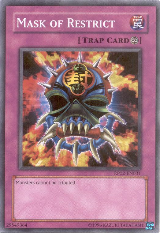 Mask of Restrict [RP02-EN031] Common | Jomio and Rueliete's Cards and Comics