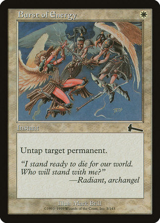 Burst of Energy [Urza's Legacy] | Jomio and Rueliete's Cards and Comics
