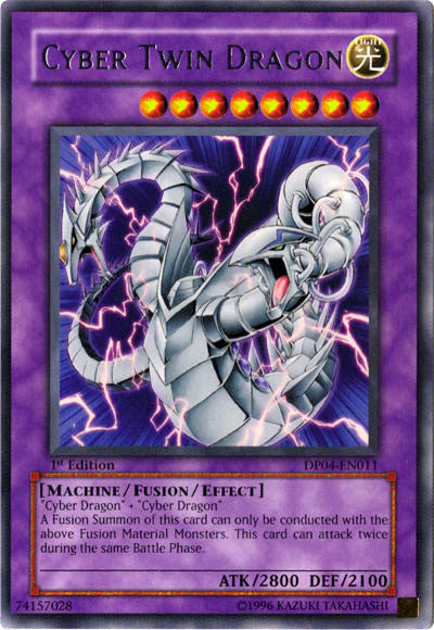 Cyber Twin Dragon [DP04-EN011] Rare | Jomio and Rueliete's Cards and Comics