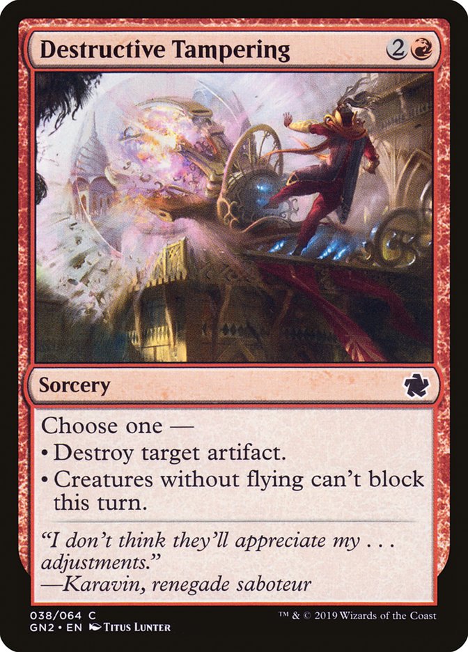 Destructive Tampering [Game Night 2019] | Jomio and Rueliete's Cards and Comics