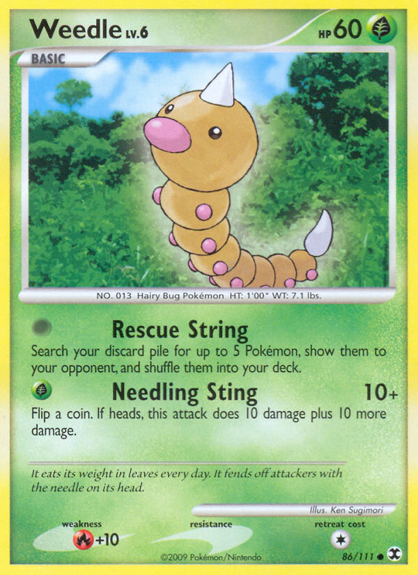 Weedle (86/111) [Platinum: Rising Rivals] | Jomio and Rueliete's Cards and Comics