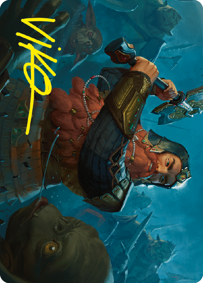 Gimli, Counter of Kills Art Card (10/81) (Gold-Stamped Signature) [The Lord of the Rings: Tales of Middle-earth Art Series] | Jomio and Rueliete's Cards and Comics