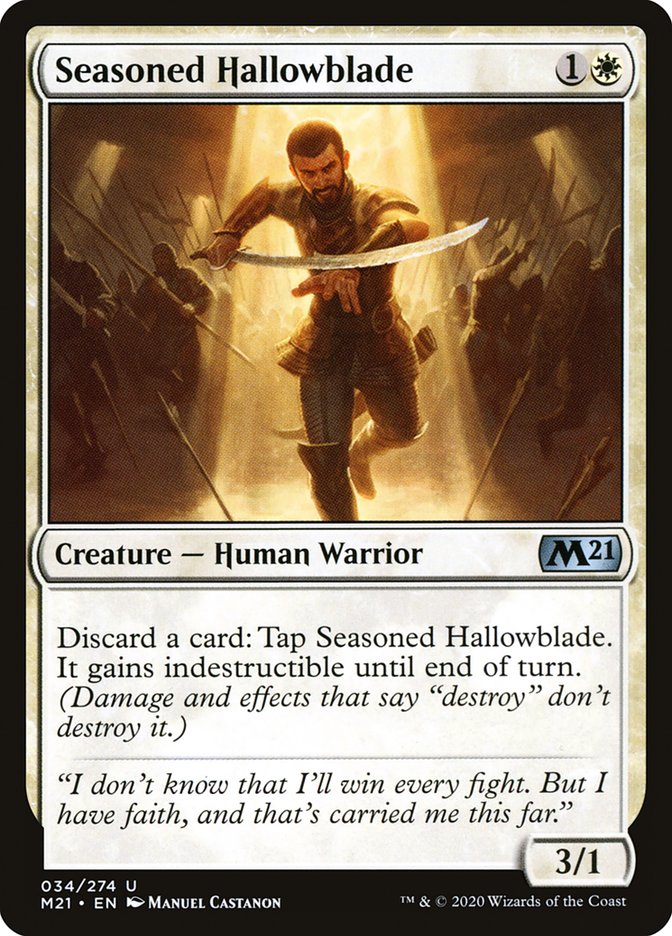 Seasoned Hallowblade [Core Set 2021] | Jomio and Rueliete's Cards and Comics