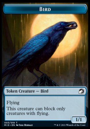 Bird Token [Innistrad: Midnight Hunt Tokens] | Jomio and Rueliete's Cards and Comics