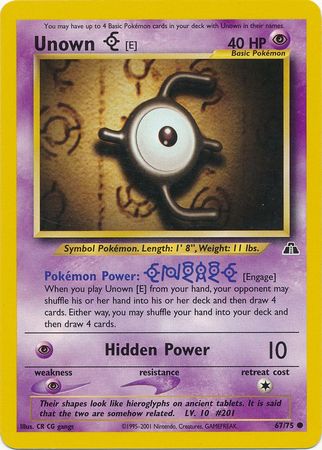 Unown [E] (67/75) [Neo Discovery Unlimited] | Jomio and Rueliete's Cards and Comics