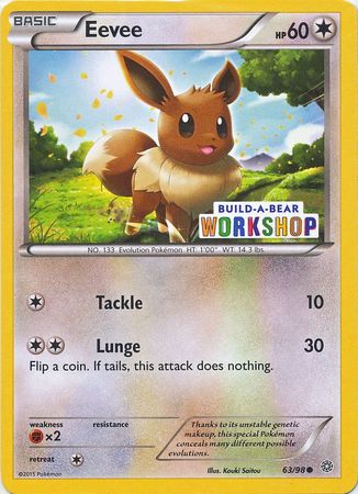 Eevee (63/98) (Build A Bear Workshop Exclusive) [XY: Ancient Origins] | Jomio and Rueliete's Cards and Comics