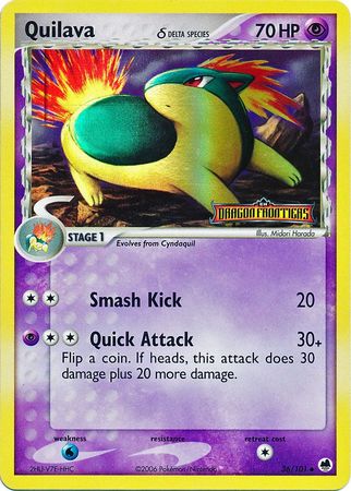 Quilava (36/101) (Delta Species) (Stamped) [EX: Dragon Frontiers] | Jomio and Rueliete's Cards and Comics