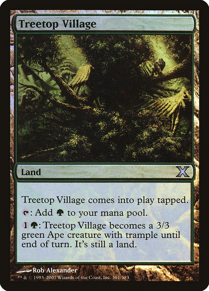 Treetop Village (Premium Foil) [Tenth Edition] | Jomio and Rueliete's Cards and Comics