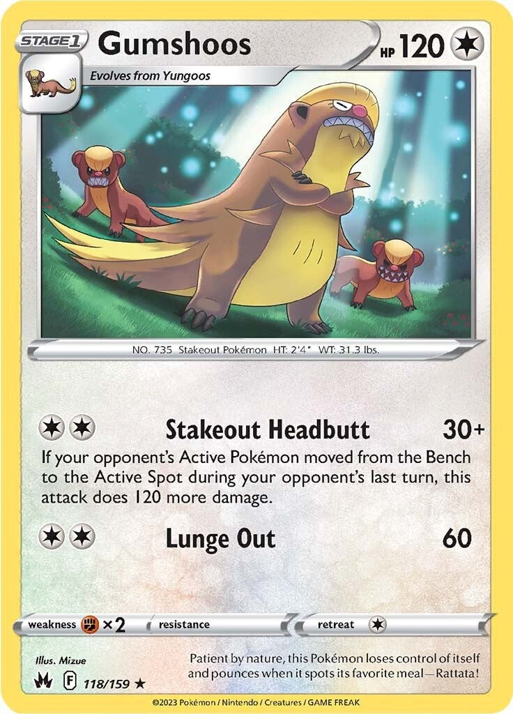 Gumshoos (118/159) [Sword & Shield: Crown Zenith] | Jomio and Rueliete's Cards and Comics